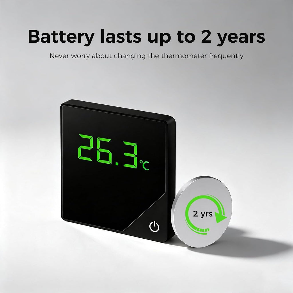 Fish Tank Thermometer, Aquarium Digital Thermometer, Wireless Probe Stick-on Design, Dual-Readout in Fahrenheit and