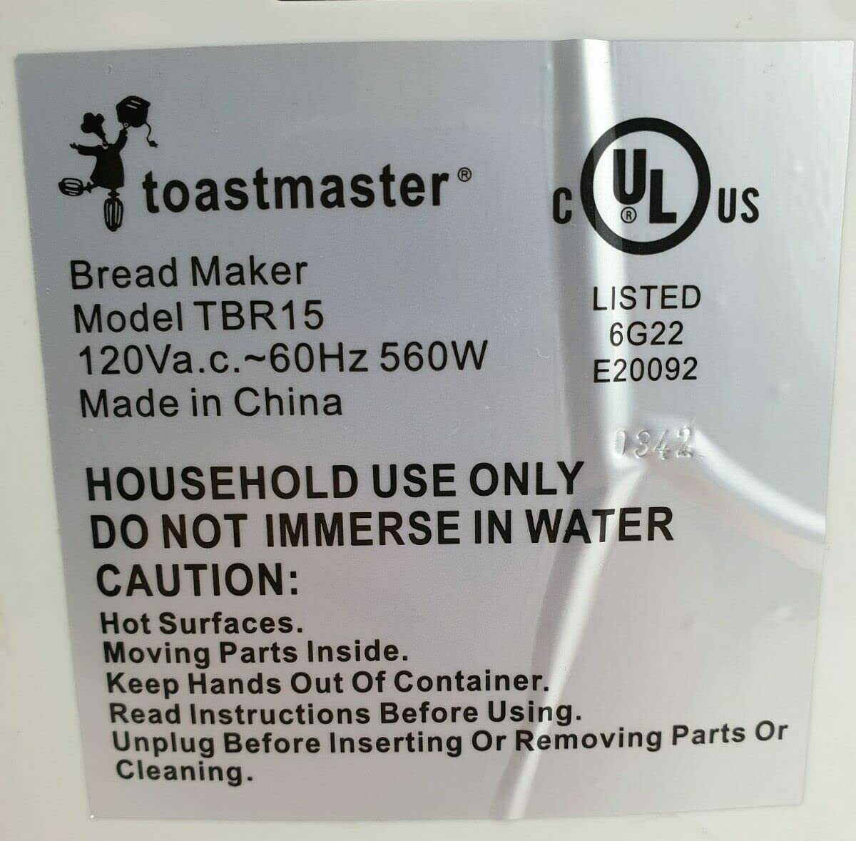 Generic Kneading Paddle for Toastmaster Bread Maker Model TBR15 only, Standard, Gray