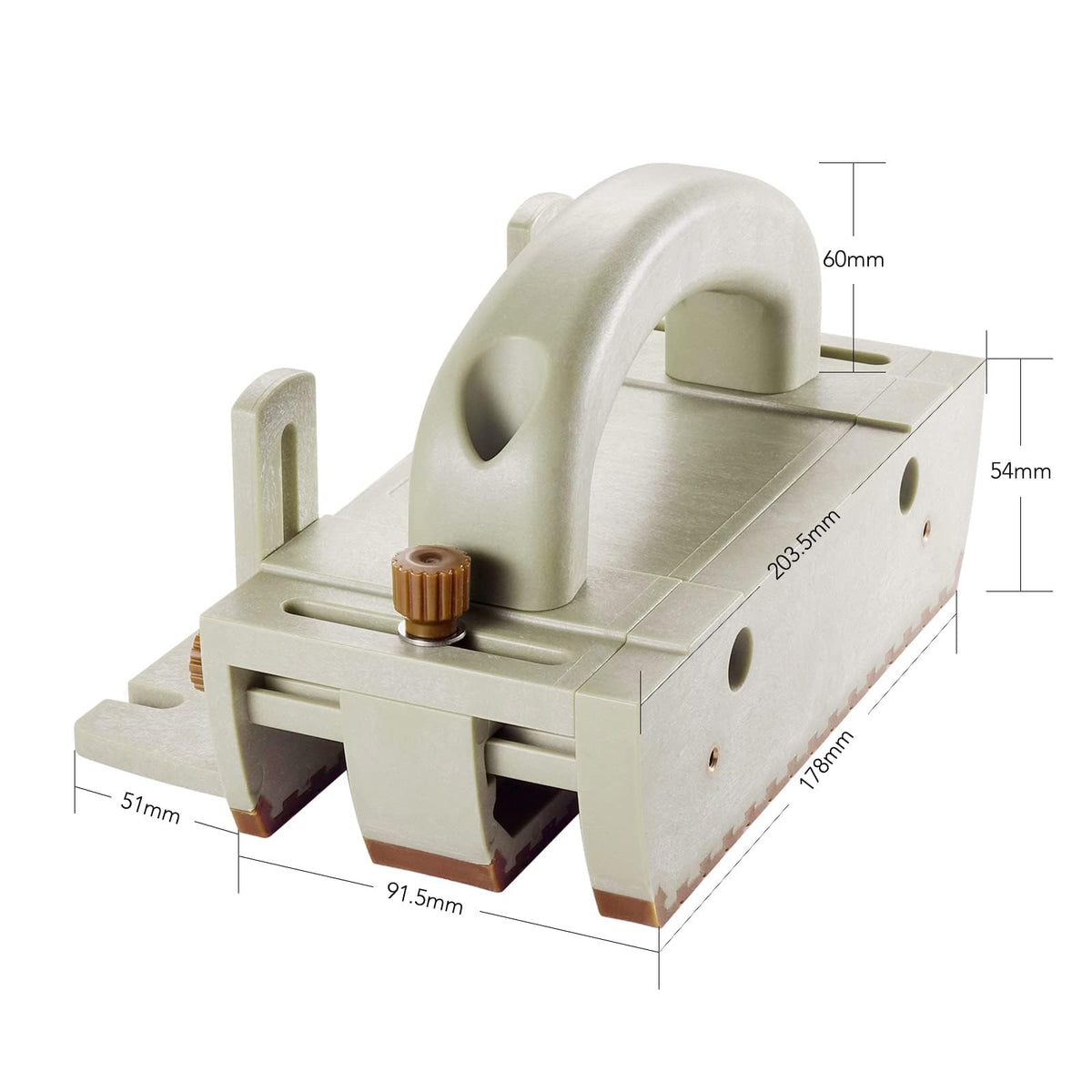 Zebekk Push Block for Table Saws, Router Tables, Band Saws & Jointers