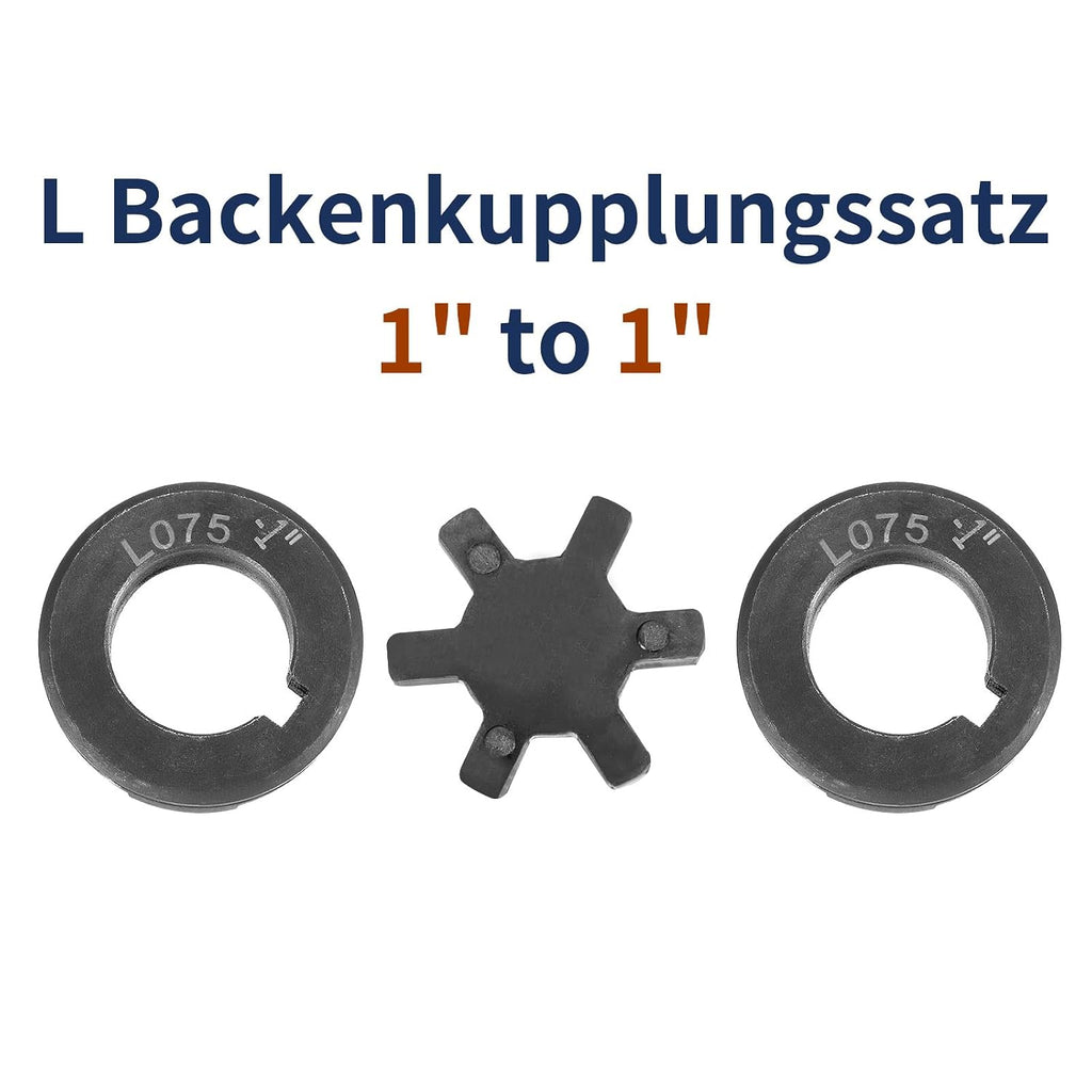 uxcell 1" to 1" L075 Flexible 3-Piece L-Jaw Coupling Coupler Set