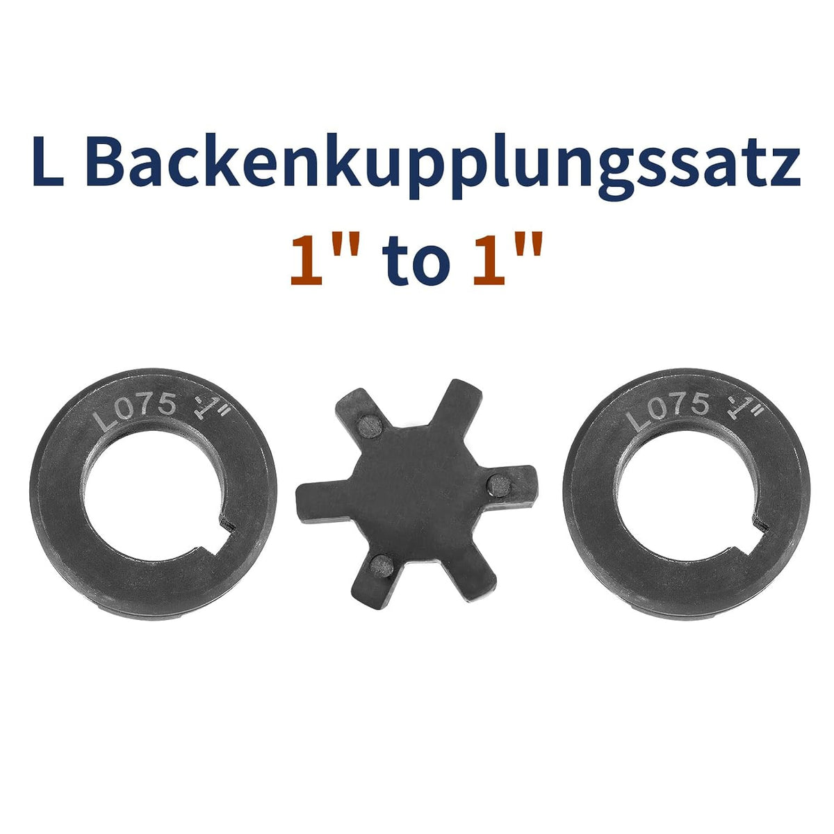 uxcell 1" to 1" L075 Flexible 3-Piece L-Jaw Coupling Coupler Set