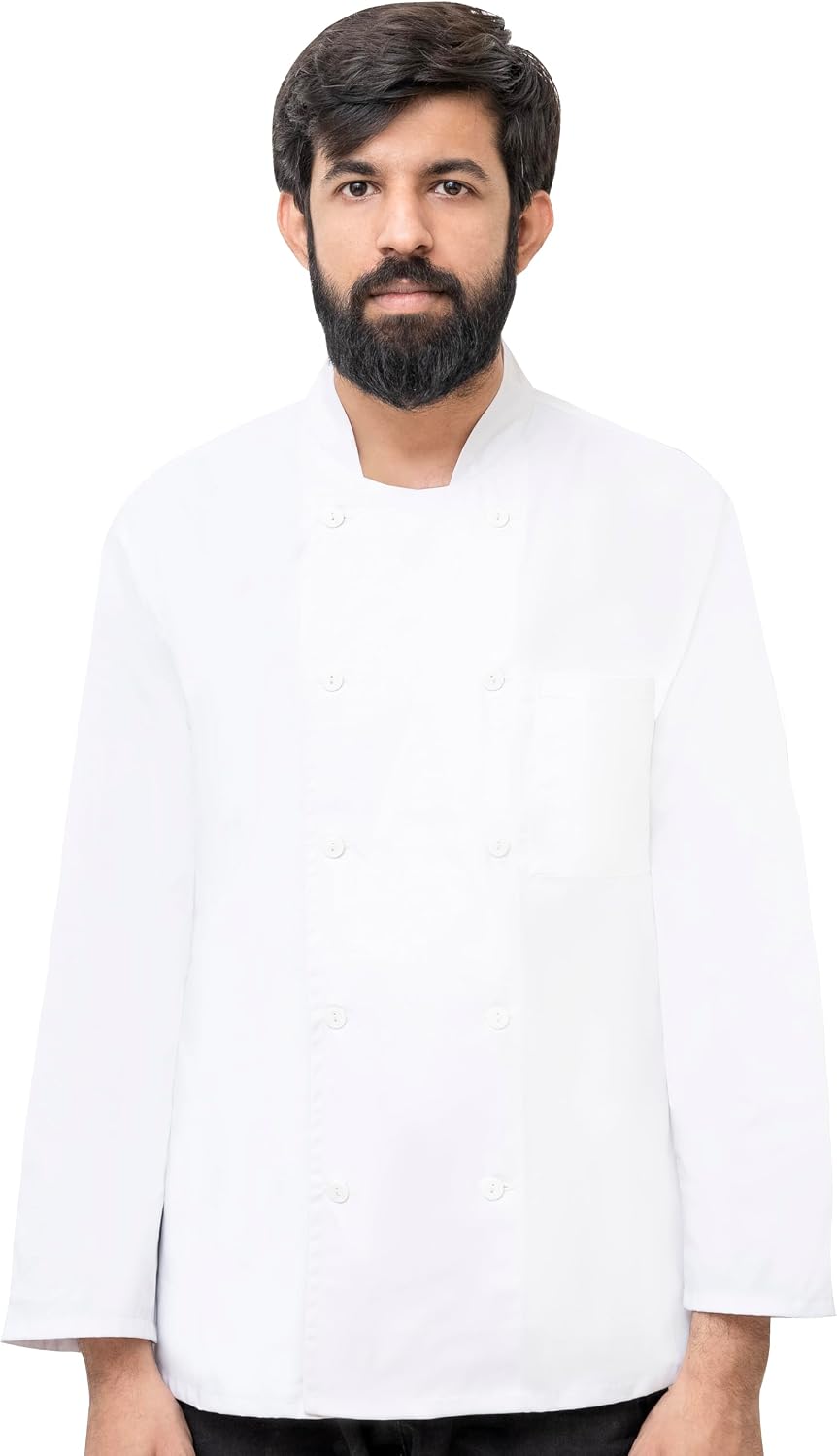 Professional Long Sleeves Chef Jacket/Chef Coat - Unisex, Adult, Modern Professional - Chefs, Culinary Professionals