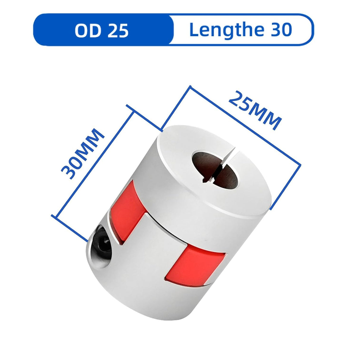 Upgrade D25*L30 Flexible Shaft Coupling 10mm to 10mm Aluminium Plum Connector Flexible Coupler for 3D Printer CNC Machine and Servo Stepper Motor