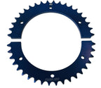Split Aluminum Sprocket for 420 or 40 Chain. Blue