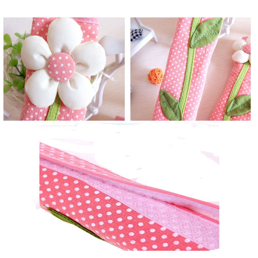 FLYPARTY 2X Handle Covers- Cloth Protector for Electrical Kitchen Appliances,Fridge,Microwave,Dishwasher,Freezer, Oven Door - Keep Clean from Drips,Smudges Fingerprints Dust(Pink)