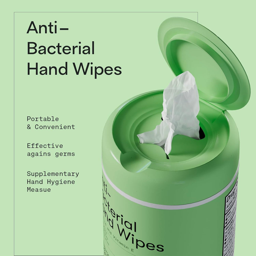 Antibacterial Hand Wipes Fresh Morning Breeze- Antibacterial Wipes with Aloe and Vitamin E Formula | 5"x7" Wet Wipes