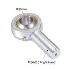 uxcell POS25 Spherical Rod End Bearing 25mm Bore Self-Lubricated Joint Bearing M24x2.0 Right Hand Male Thread Connector