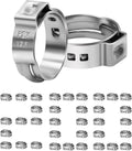 200 Pack 1/2" PEX Cinch Clamps, Stainless Steel Single Ear Hose Clamps