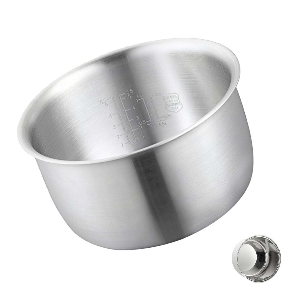 316 Stainless Rice Cooker Inner Pot Compatible with Zojirushi NS-TSH10C