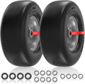 13x5.00-6 Flat Free Lawn Mower Tire and Wheel 13x5x6 Solid Front Tires | for Zero Turn Mower 500Lbs Load 3/4" 5/8"