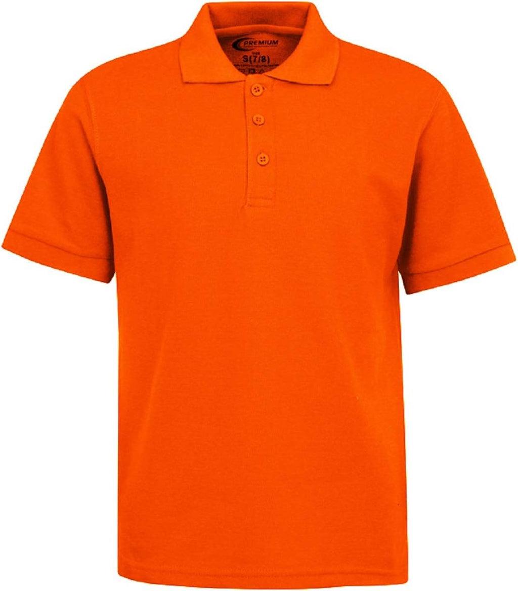 Boys School Uniform Short Sleeve Stain Guard Polo Shirt