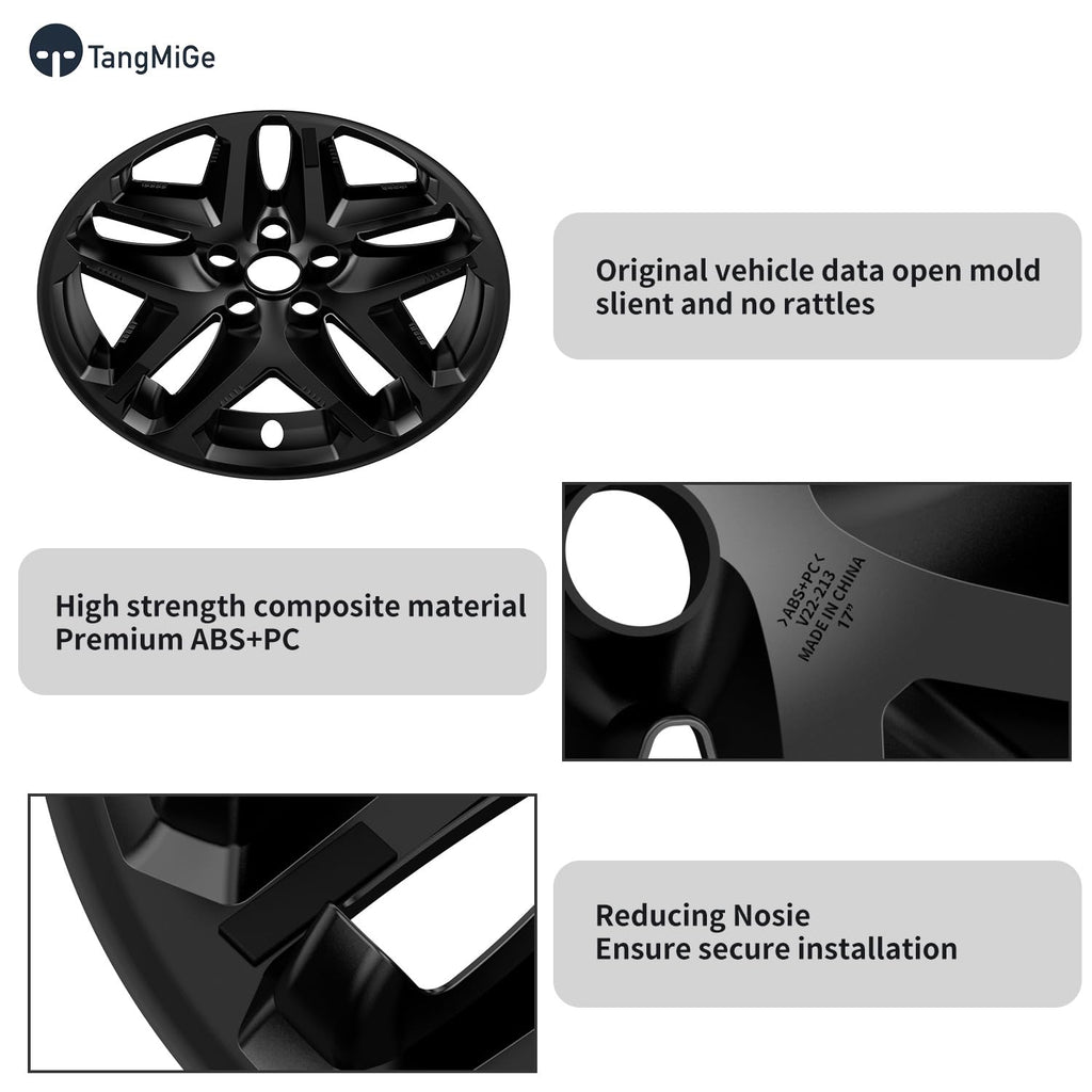 4 Pack 17 inch Wheel Skins Compatible with Ford Fusion 2013-2016