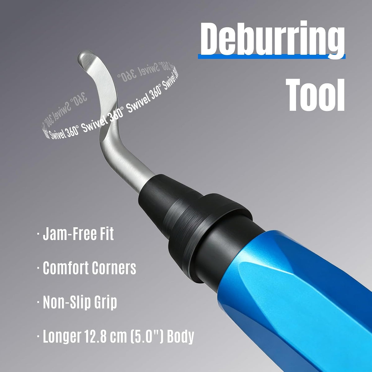 AFA Tooling Deburring Tool, 11 M2 HSS Blades, CNC Anodized Aluminum Handle