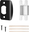 Door Strike Plate for Interior Doors, Matte Black, 1 Pack | 2-1/4"x1-3/4" Security Reinforcement Door Lock
