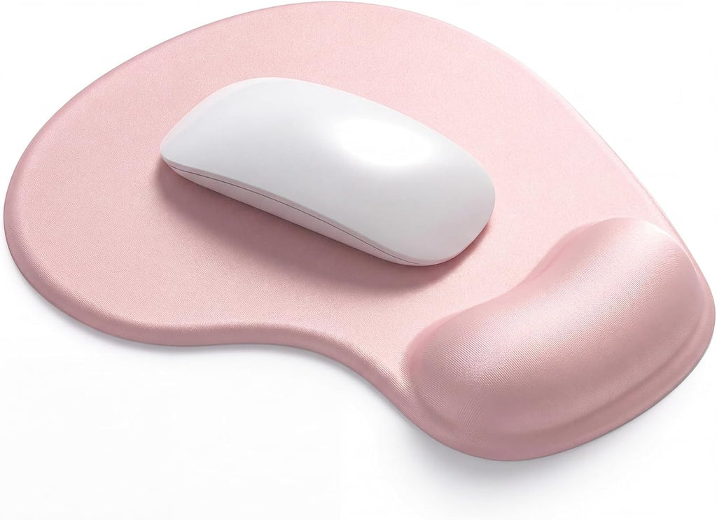 Ergonomic Mouse Pad with Wrist Rest Support, Gel Mouse Pads with Non-Slip PU Base, Pain Relief Memory Foam Computer