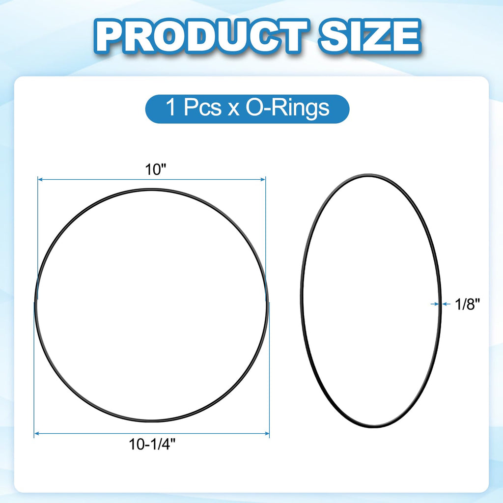 MECCANIXITY AS-274 O-Rings 10" ID 10-1/4" OD 1/8" Width, Black