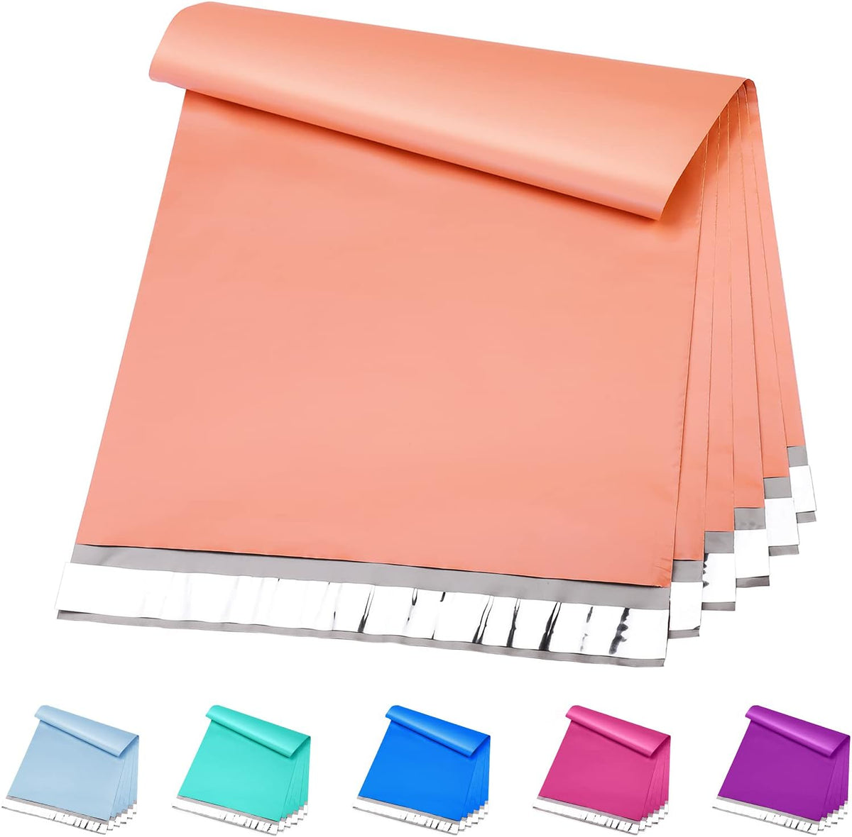Poly Mailers 12x15.5 200 Pack Self-Seal Shipping Bags, Peach Pink