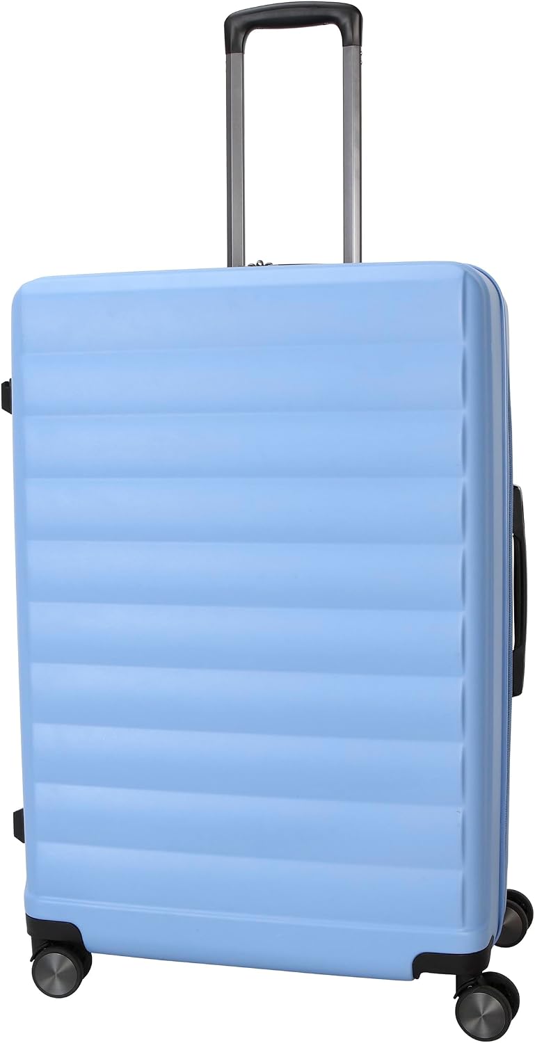 EON 2-Piece Hardside 8-Wheel Spinner Luggage Set: 20" Carry-On & 28" Checked Suitcase Size Luggage, Ashleigh Blue