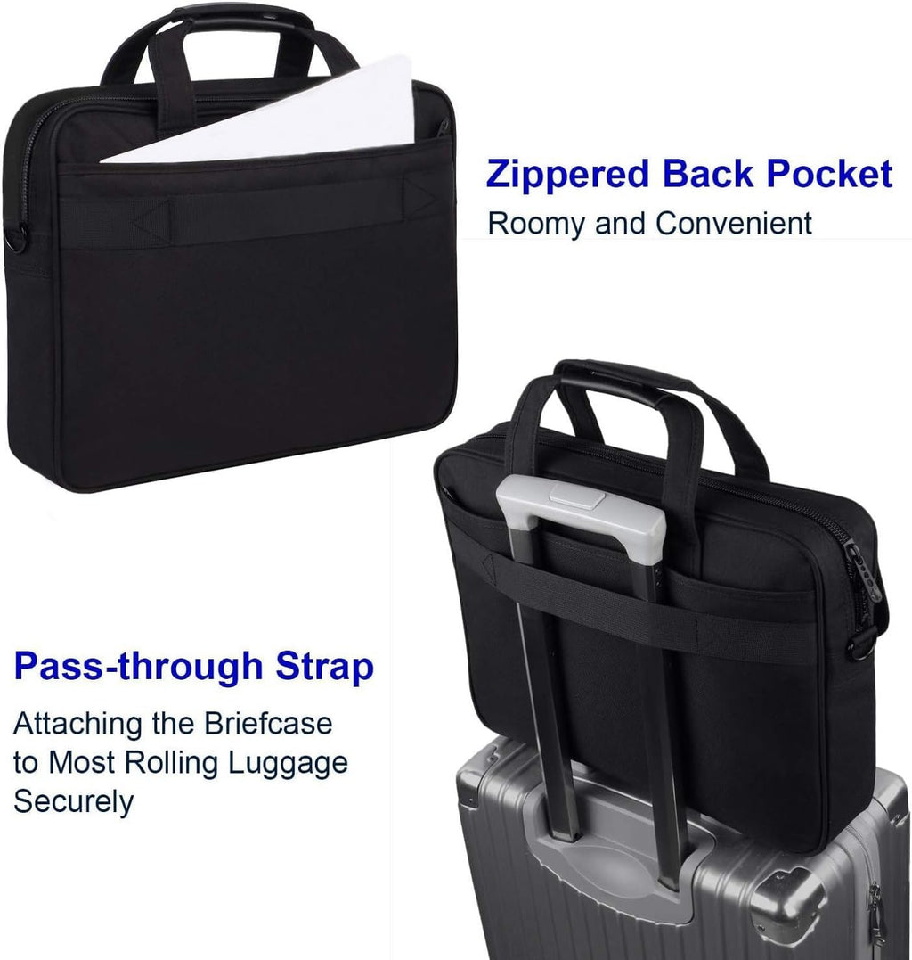 Laptop Bag 15.6 Inch, Business Briefcase Gifts for Men Women, Water Resistant Messenger Shoulder Bag with Strap