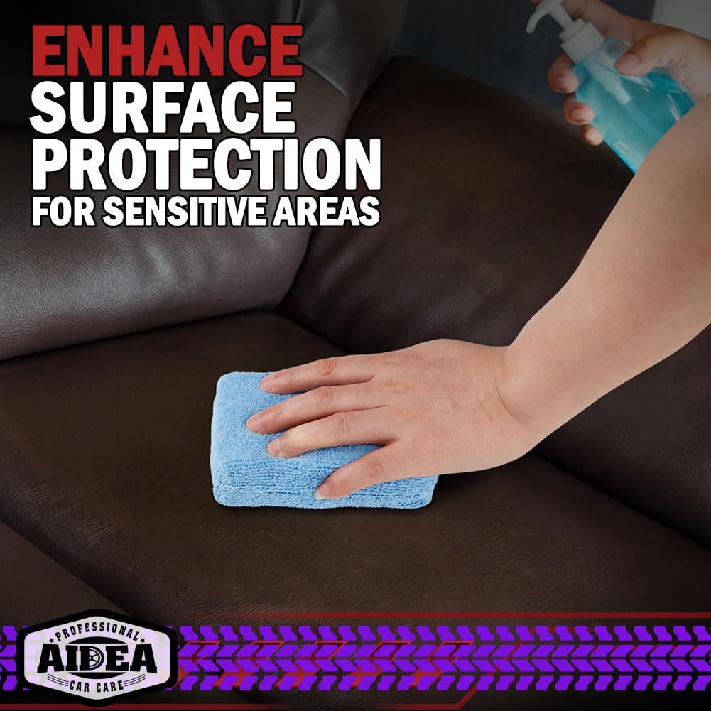 Microfiber Applicator Pad-8 Pack, Car Wash Sponge, Blue | Car Sponge and Cleaning Pads, Perfect for Effortless Wax