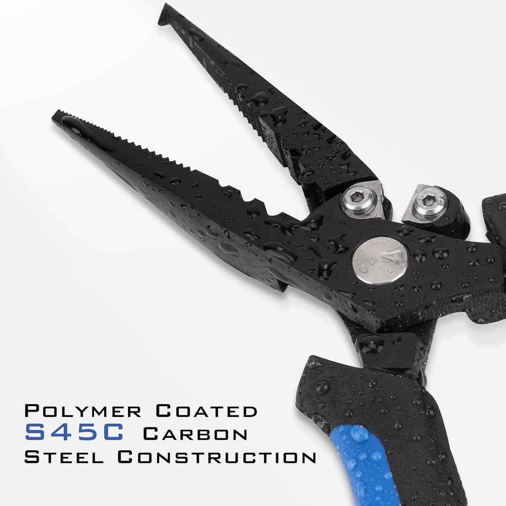 Intimidator Fishing Pliers, Saltwater Resistant Fishing Gear | Corrosion Resistant Polymer Coated Fishing Tools
