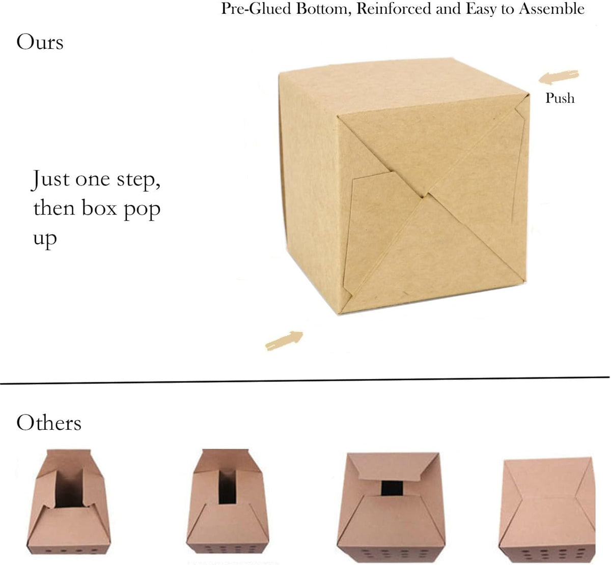25 Pcs Brown Paper Gift Boxes, Small 3x3x3 inch Gift Box with Lids