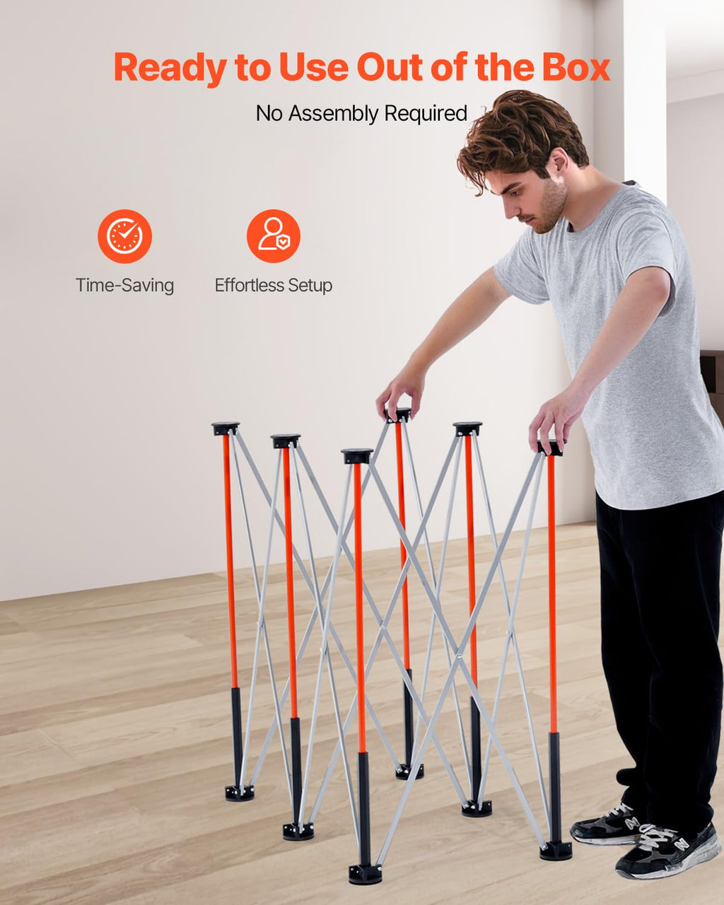 Portable Folding Workstand, 4.15 x 2.18 ft Collapsible Workbench, 2500 lbs Weight Capacity, No Assembly Foldable Work