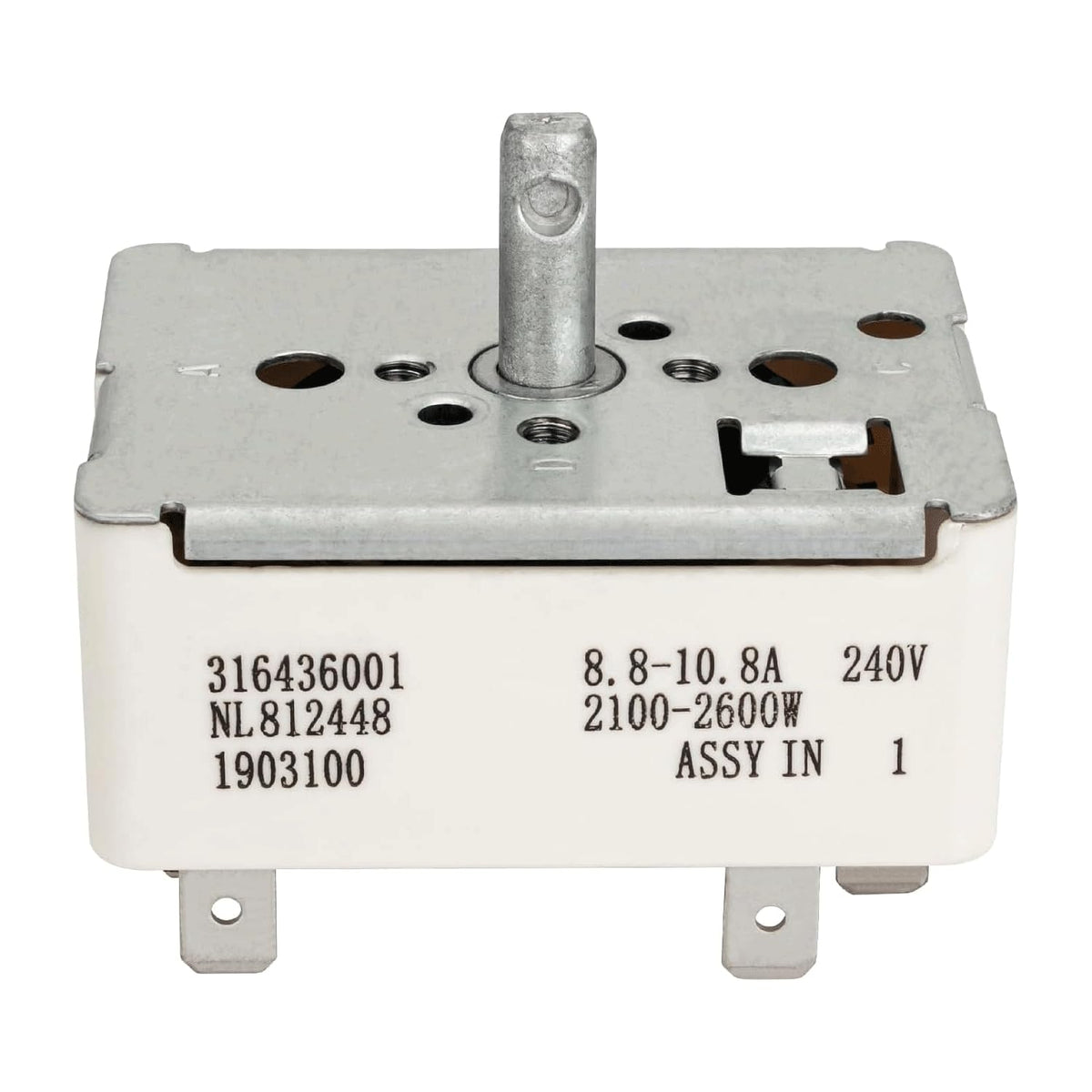 [316436001 Switch OEM Mania] 316436001 New OEM Produced for Range Bunner Switch Compatible with Frigidaire Ranges Fits Model# (FEF, MEF, TEF, GLE, WEF, CFE, GEF)