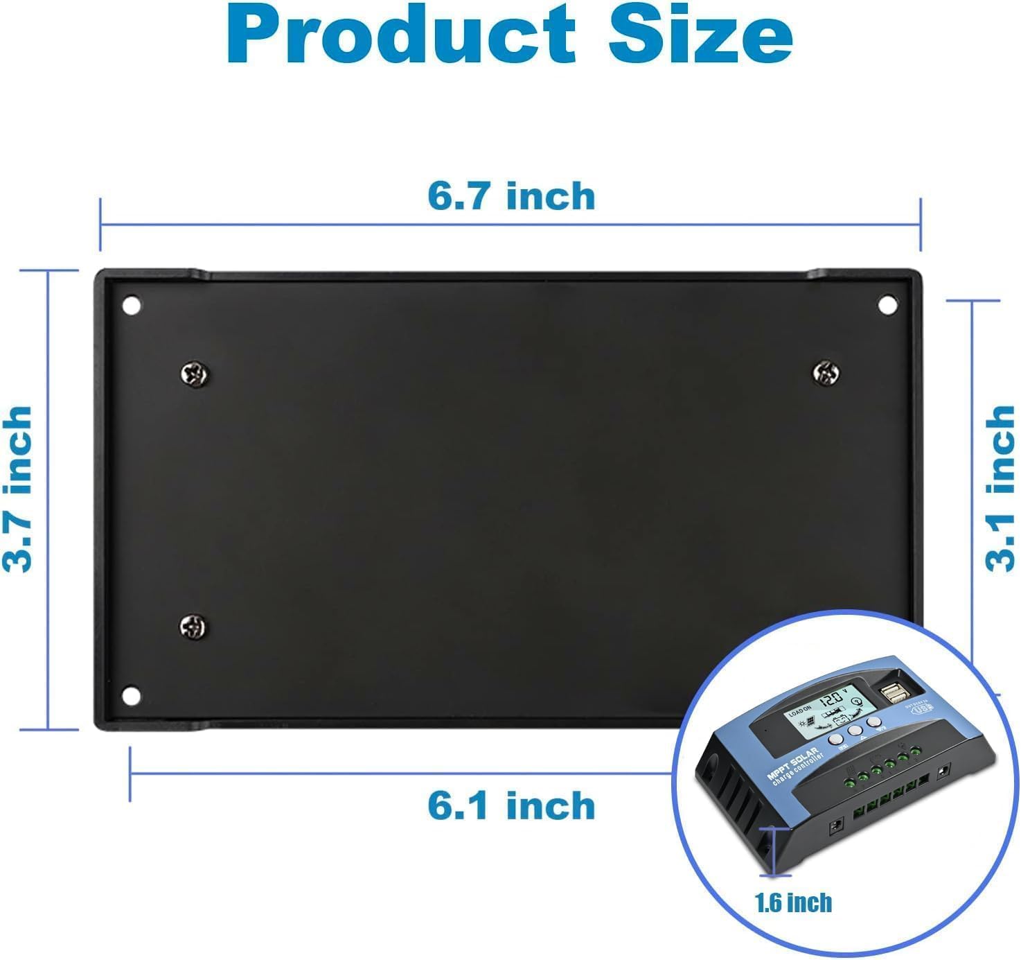 100A MPPT Solar Charge Controller with Auto Parameter LCD Display | 12V/ 24V Solar Panel Regulator with Dual USB Port