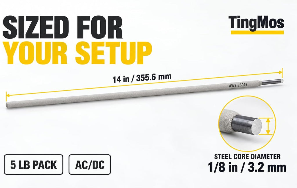 E6013 1/8'' 5LB Welding Rod Carbon Steel Stick Electrodes,AC/DC