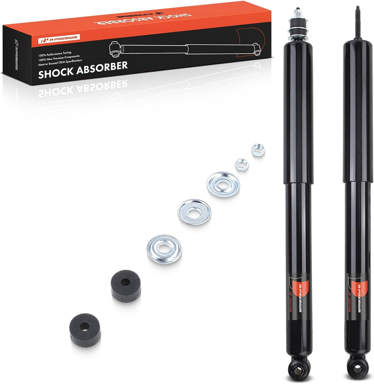 A-Premium Rear Shock Absorbers, Set of 2 - Compatible with Toyota