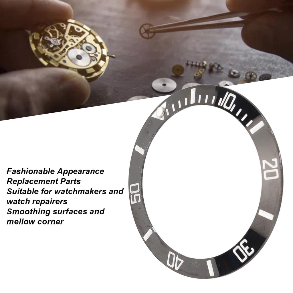 Ceramic Bezel Insert Ring, Luminous Transparent Scale 40mm Diameter Clock Bezels Insert Ring High Hardness Exquisite