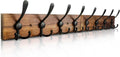 Coat Rack Wall Mount 31.5'' Coat Hanger Wall Mount Burnt Brown Coat Hooks for Wall Rustic Towel Racks for Bathroom