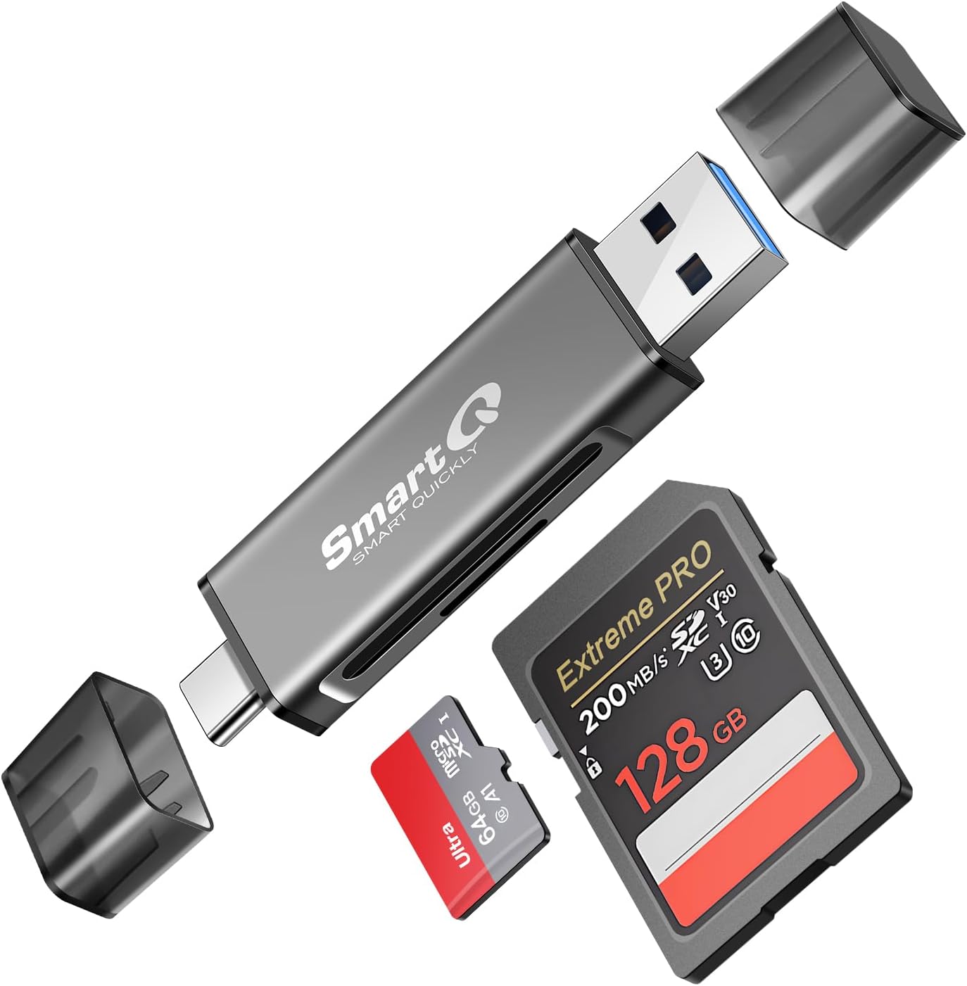C350 USB C sd card reader and USB 3.0 Super Speed Memory Card adapter for MicroSDXC and SDHC Card, SD, SDXC, SDHC, SD