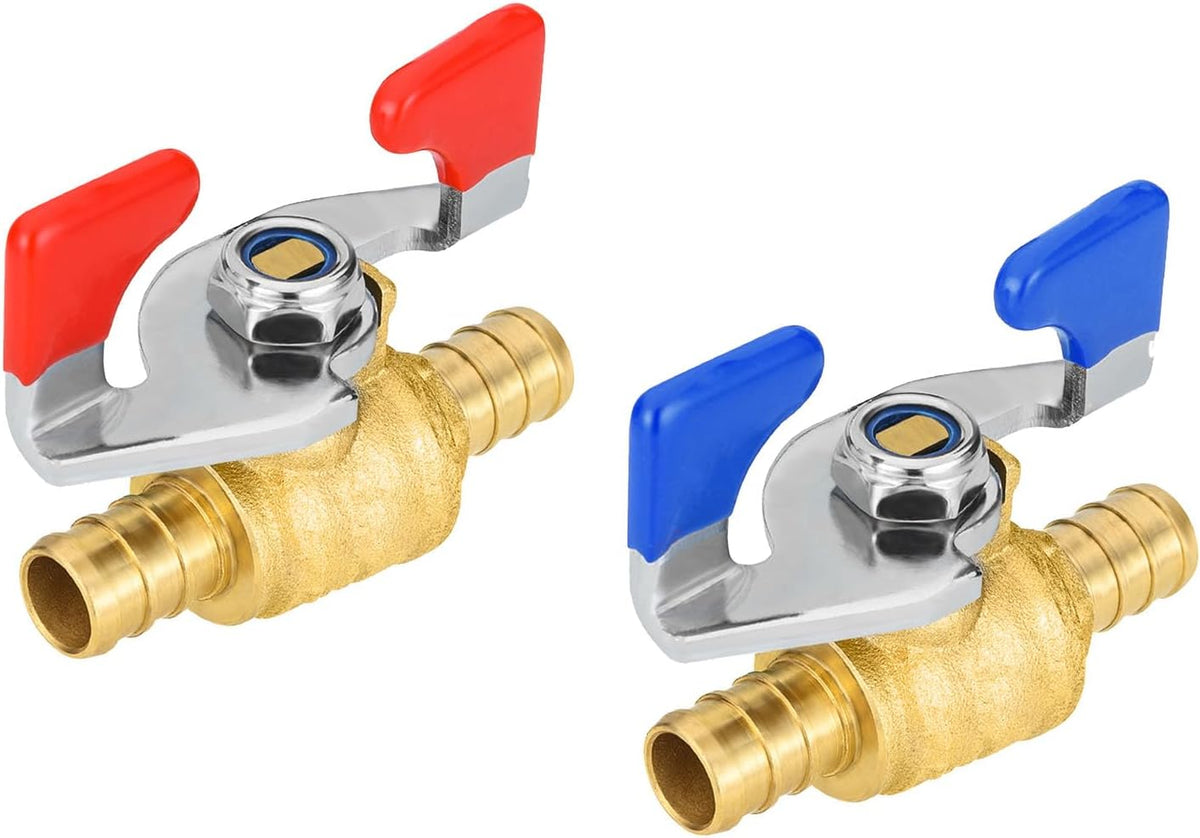 2PC HeSun 3/4" Crimp PEX Ball Valve w/Butterfly Handle(VALVE166-2)