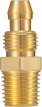 Premium Solid Brass 2PCS Reusable Replacement Fitting For 1/4-Inch ID Hose,1/4-Inch NPT Rigid