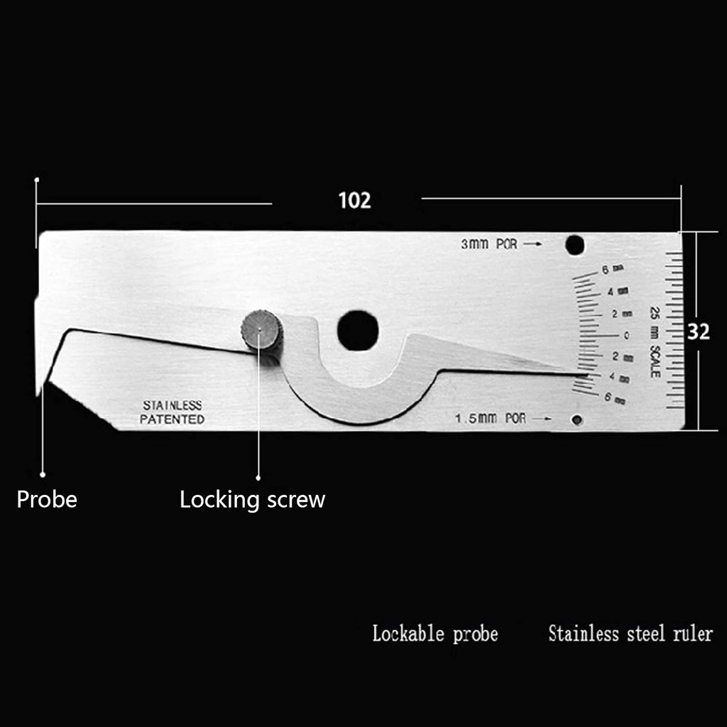 High-Precision Depth Guage Height Gauge Weld-Gage Biting for Router-Table Height Undercut Woodworking