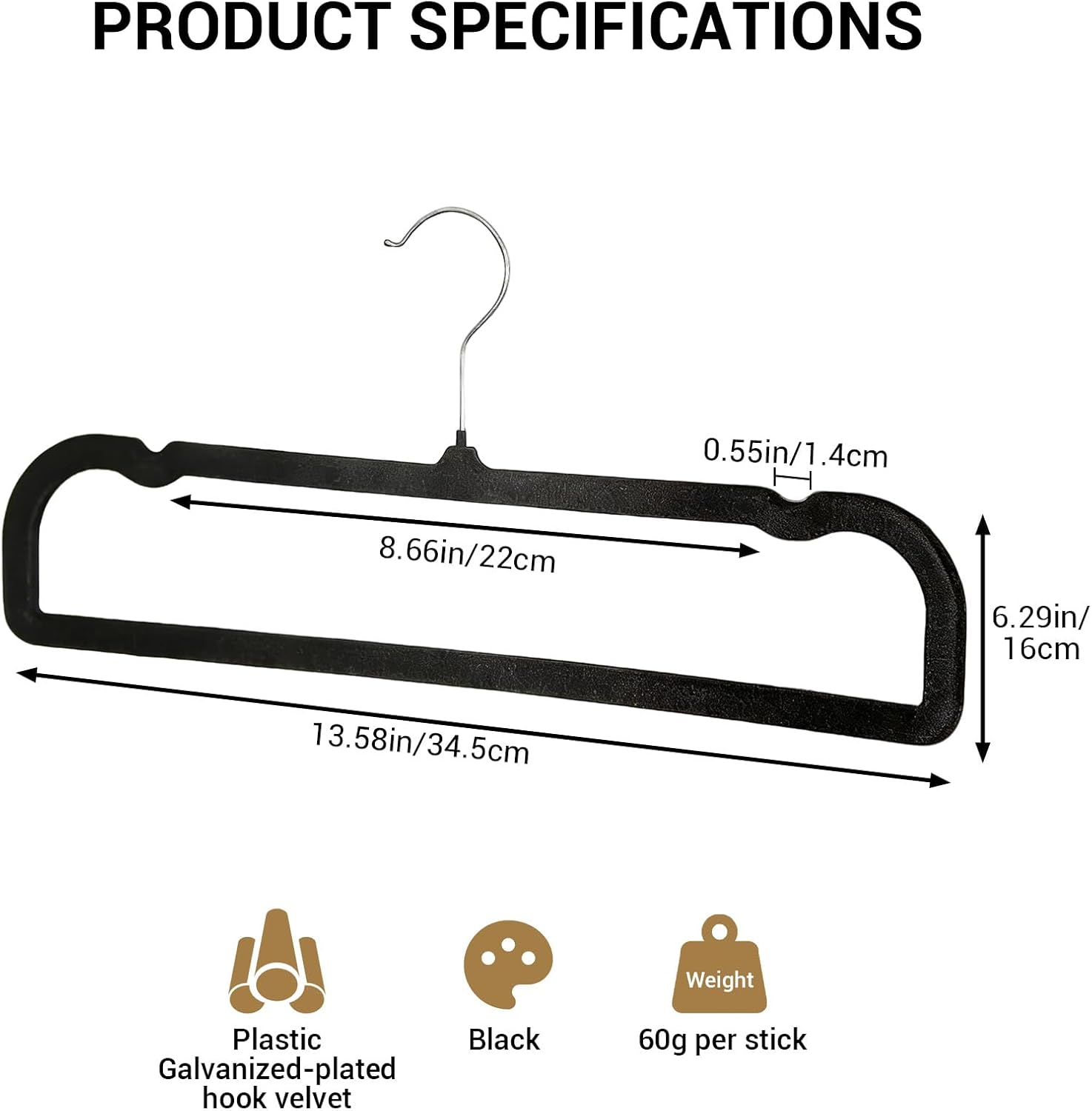 Superior Non-Slip Clothes Hangers - 20 Pack Velvet Slim Hangers with 360° Rotating Silver Hooks, Shoulder Notches &