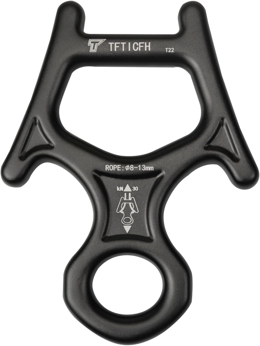 Figure 8 Descender, 30kN Climbing Descender, Heavy Duty 7075 Aluminum Belay & Rappel Equipment for Climbing