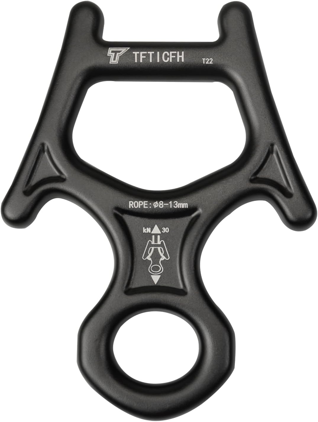 Figure 8 Descender, 30kN Climbing Descender, Heavy Duty 7075 Aluminum Belay & Rappel Equipment for Climbing