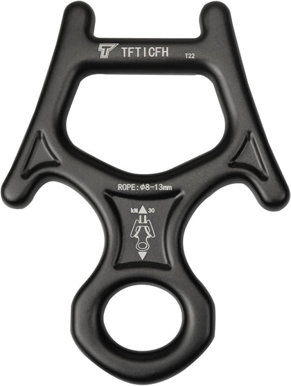 Figure 8 Descender, 30kN Climbing Descender, Heavy Duty 7075 Aluminum Belay & Rappel Equipment for Climbing