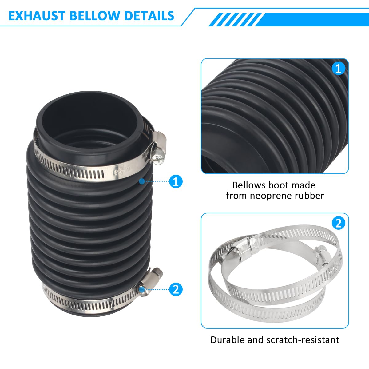 18654A1 Exhaust Bellows Boot for MerCruiser Alpha Gen 1/2 & Bravo 1/2/3