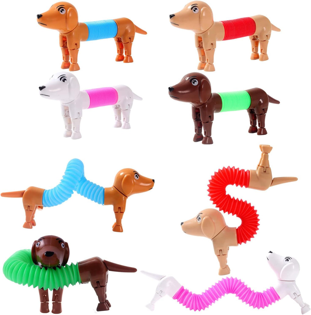 Dog pop Tubes fidgets, Sensory Toys for Kids with Autism,Fidget Toys for Toddlers,Dog Party Favors, Stocking Stuffers