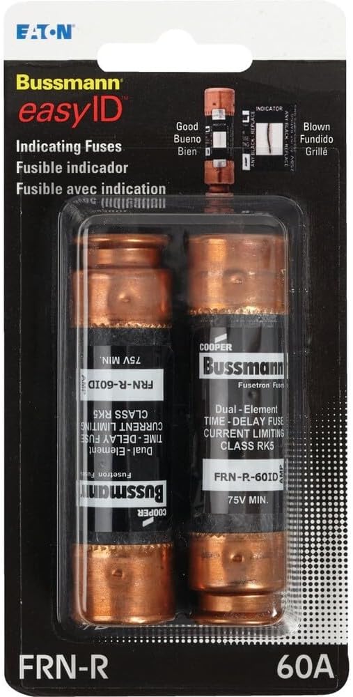 Bussmann 60A FRN-R Heavy-Duty Time Delay Fuse (2-Pack) - 1 Each