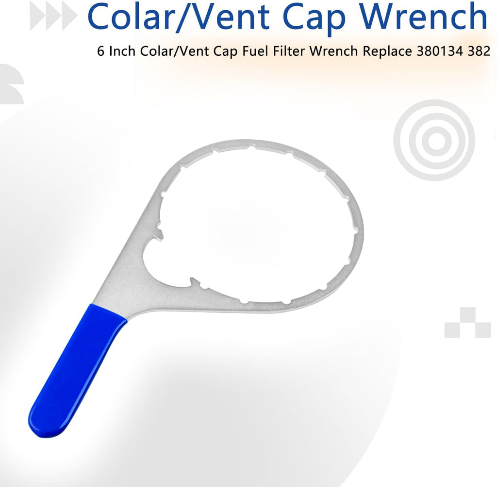 6 Inch Colar/Vent Cap Fuel Filter Wrench for 380134 382,Blue | Removal Tools for Davco Fuel Water