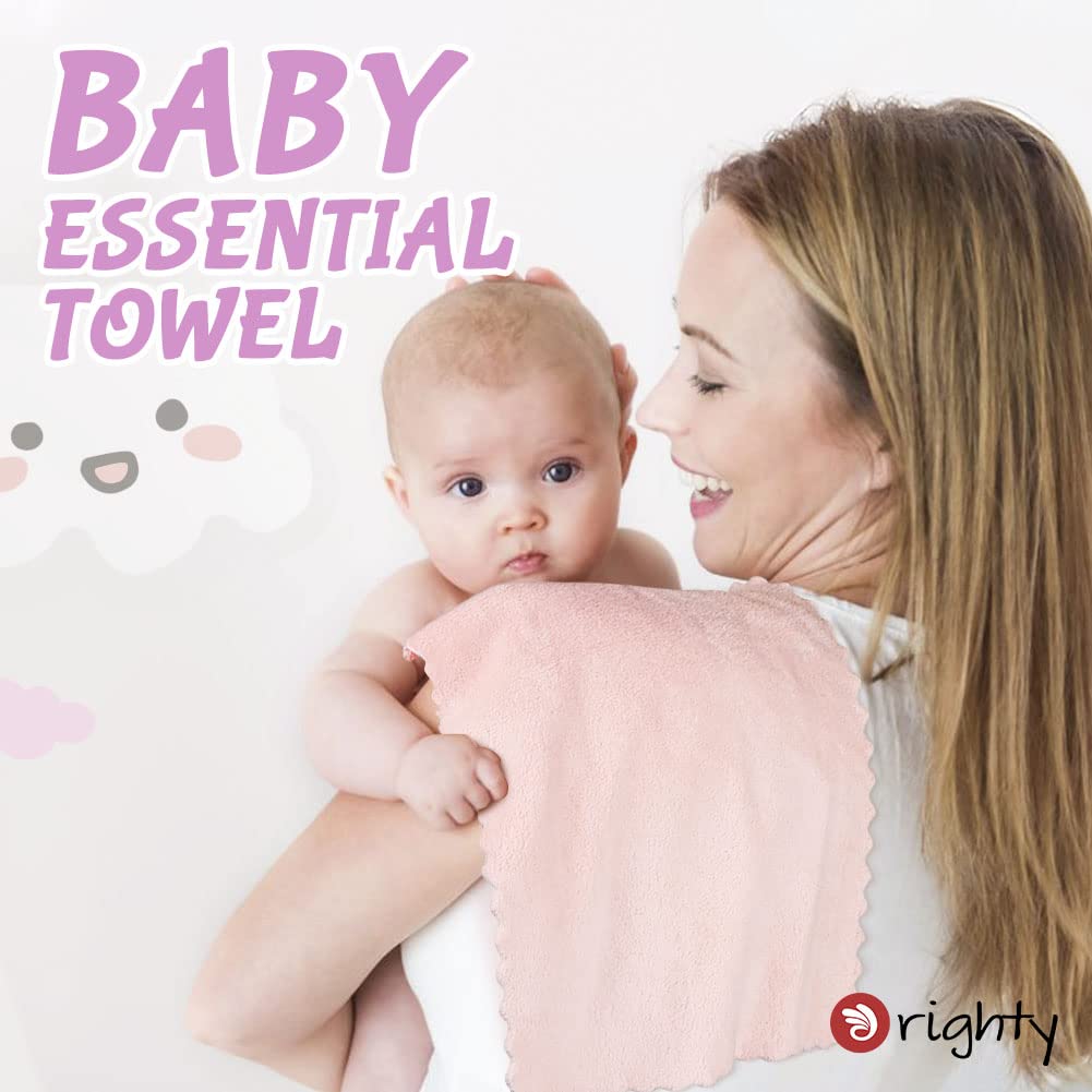 Burp Cloths, Super Soft & Highly Absorbent Coral Fleece, 20 x 10 Inch Gentle & Large Burp Rugs for Baby Sensitive