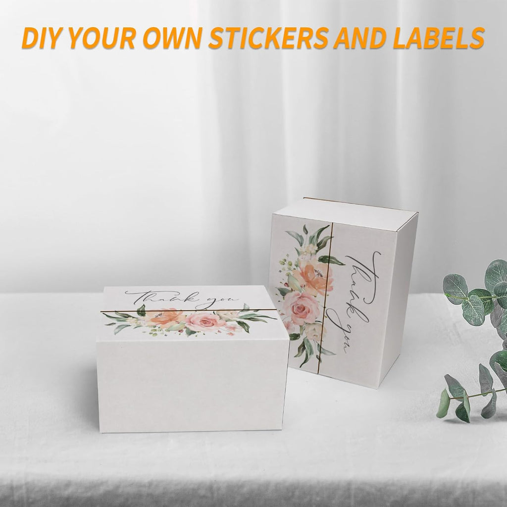 9x7x5 Shipping Boxes Set of 30, White Corrugated Cardboard Box for Mailing Business Packaging