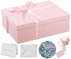 Extra Large Gift Box 16.5x13x5.5 inches,Pink Gift Boxes with Lids for Presents,Perfect for Birthday,Valentine's