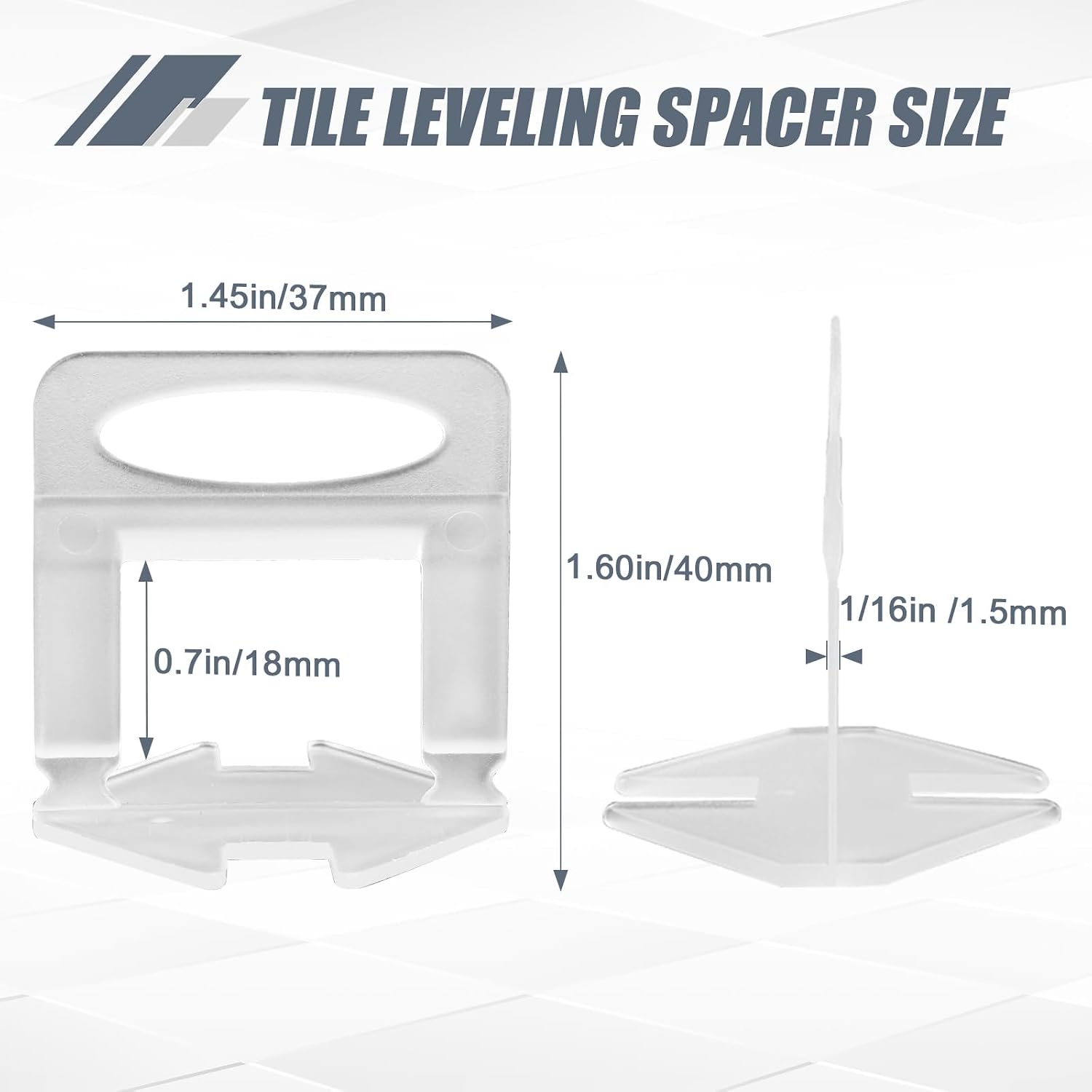 4500pcs Tile Leveling Clips 1/16 Inch Tiles Spacers with Hammer | Tile Leveling System Clips Tiles Leveler Spacers