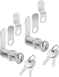 Bates- Cabinet Locks with Keys, 1-1/2", 2 Pack, Long Cam Locks for Cabinets Keyed Alike, File Cabinet Lock with Key